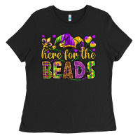 Black Here for the beads Ladies Tee - HowdyJamesFarm