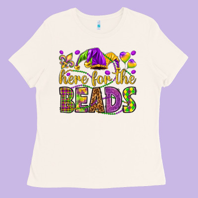 Here For The Beads Ladies Tee Designed By Howdyjamesfarm