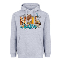 Heather Grey nail hustler Heavyweight Hoodie - AdoDesignShop