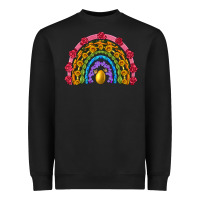 Black easter and spring with flowers carrots butterfly and sunflower rainbow Heavyweight Sweatshirt - Artiststas