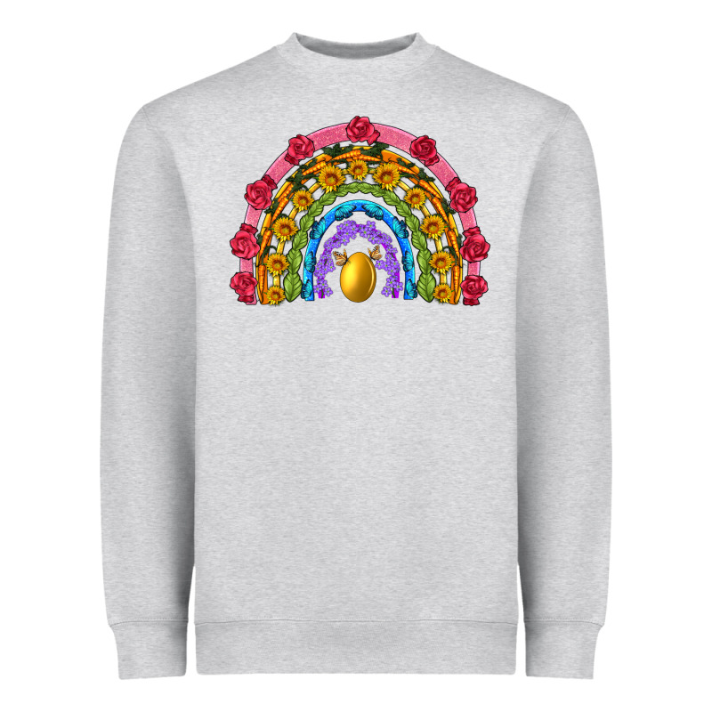 Easter And Spring With Flowers Carrots Butterfly And Sunflower Rainbow Heavyweight Sweatshirt by Artiststas | Teevron