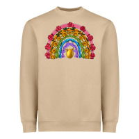 Mushroom easter and spring with flowers carrots butterfly and sunflower rainbow Heavyweight Sweatshirt - Artiststas