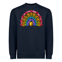 Navy easter and spring with flowers carrots butterfly and sunflower rainbow Heavyweight Sweatshirt - Artiststas