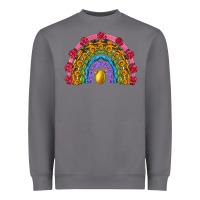 Storm easter and spring with flowers carrots butterfly and sunflower rainbow Heavyweight Sweatshirt - Artiststas