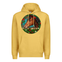 Antique Gold Western Horse Christmas Premium Hoodie - RanaPortraitStore