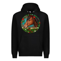Black Western Horse Christmas Premium Hoodie - RanaPortraitStore