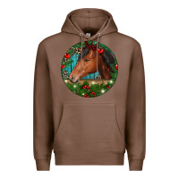 Chestnut Western Horse Christmas Premium Hoodie - RanaPortraitStore