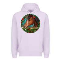 Lilac Western Horse Christmas Premium Hoodie - RanaPortraitStore