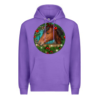 Purple Western Horse Christmas Premium Hoodie - RanaPortraitStore