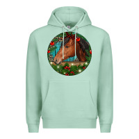 Seafoam Western Horse Christmas Premium Hoodie - RanaPortraitStore