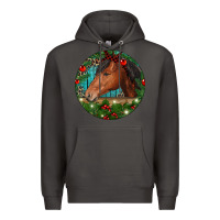 Smoke Western Horse Christmas Premium Hoodie - RanaPortraitStore