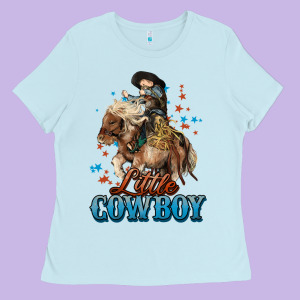 Little Cowboy Midilli Horse Kid Boy Ladies Tee Designed By Howdyjamesfarm
