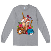 Heather Grey Baseball Frappe Long Sleeve Tee - FaDigitalArtStudio