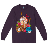 Plum Baseball Frappe Long Sleeve Tee - FaDigitalArtStudio
