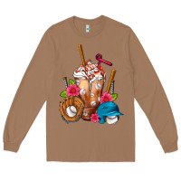 Toasted Coconut Baseball Frappe Long Sleeve Tee - FaDigitalArtStudio