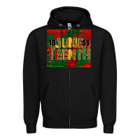 Black juneteenth 1865 tumbler Zipper Hoodie - BarkalooDesign
