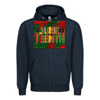 Navy juneteenth 1865 tumbler Zipper Hoodie - BarkalooDesign