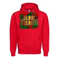 Red juneteenth 1865 tumbler Zipper Hoodie - BarkalooDesign