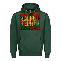Sports Green juneteenth 1865 tumbler Zipper Hoodie - BarkalooDesign