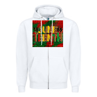 White juneteenth 1865 tumbler Zipper Hoodie - BarkalooDesign
