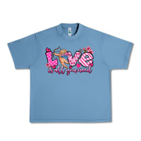 Pebble Blue love is all you need Urban Heavy Tee - OliviaCreatesArt