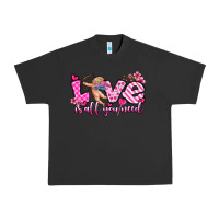 Pigment Black love is all you need Urban Heavy Tee - OliviaCreatesArt