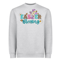 Heather Grey easter blessing with  cross Heavyweight Sweatshirt - Artiststas