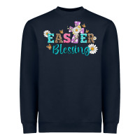 Navy easter blessing with  cross Heavyweight Sweatshirt - Artiststas