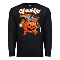 Black cool ghoul aid funny ghoul pumpkin cute meme halloween t shirt Premium Sweatshirt - maiPhamDesign