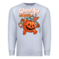 Heather Grey cool ghoul aid funny ghoul pumpkin cute meme halloween t shirt Premium Sweatshirt - maiPhamDesign