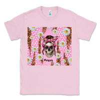 Bubblegum Pink skull mom pink glitter with daisy Classic Tee - TumblerDesignByShophia