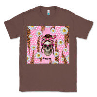 Chestnut skull mom pink glitter with daisy Classic Tee - TumblerDesignByShophia