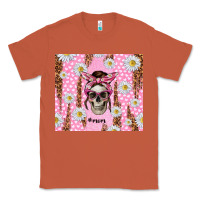 Copper skull mom pink glitter with daisy Classic Tee - TumblerDesignByShophia