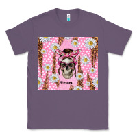 Lavender skull mom pink glitter with daisy Classic Tee - TumblerDesignByShophia