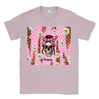 Lilac skull mom pink glitter with daisy Classic Tee - TumblerDesignByShophia