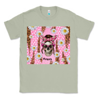 Matcha skull mom pink glitter with daisy Classic Tee - TumblerDesignByShophia