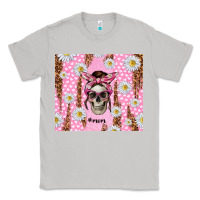 Moon Dust skull mom pink glitter with daisy Classic Tee - TumblerDesignByShophia