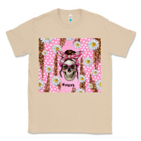 Mushroom skull mom pink glitter with daisy Classic Tee - TumblerDesignByShophia