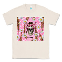 Natural skull mom pink glitter with daisy Classic Tee - TumblerDesignByShophia