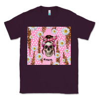 Plum skull mom pink glitter with daisy Classic Tee - TumblerDesignByShophia