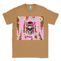 Toasted Coconut skull mom pink glitter with daisy Classic Tee - TumblerDesignByShophia