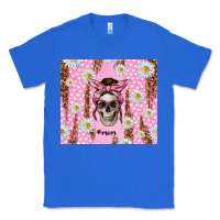 True Royal skull mom pink glitter with daisy Classic Tee - TumblerDesignByShophia