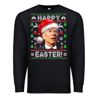 Black Santa Joe Biden Happy Easter Ugly Christmas Premium Sweatshirt - maiPhamDesign