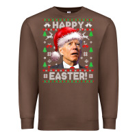 Chestnut Santa Joe Biden Happy Easter Ugly Christmas Premium Sweatshirt - maiPhamDesign