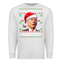 Oatmeal Heather Santa Joe Biden Happy Easter Ugly Christmas Premium Sweatshirt - maiPhamDesign