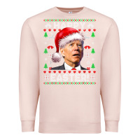 Pale Pink Santa Joe Biden Happy Easter Ugly Christmas Premium Sweatshirt - maiPhamDesign