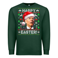 Sports Green Santa Joe Biden Happy Easter Ugly Christmas Premium Sweatshirt - maiPhamDesign