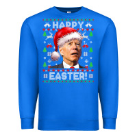 True Royal Santa Joe Biden Happy Easter Ugly Christmas Premium Sweatshirt - maiPhamDesign