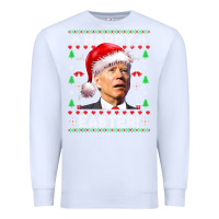 White Santa Joe Biden Happy Easter Ugly Christmas Premium Sweatshirt - maiPhamDesign