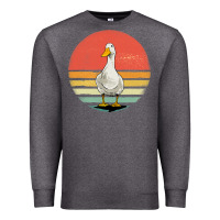 Charcoal Heather Retro Vintage Duck Premium Sweatshirt - maiPhamDesign